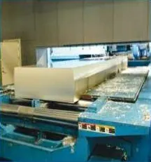 Foil sheets on a mill conveyor