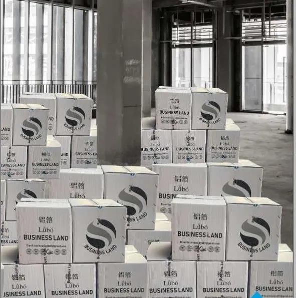 Business Land cartons in the warehouse