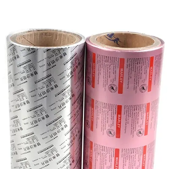 Silver and pink printed blister foil rolls